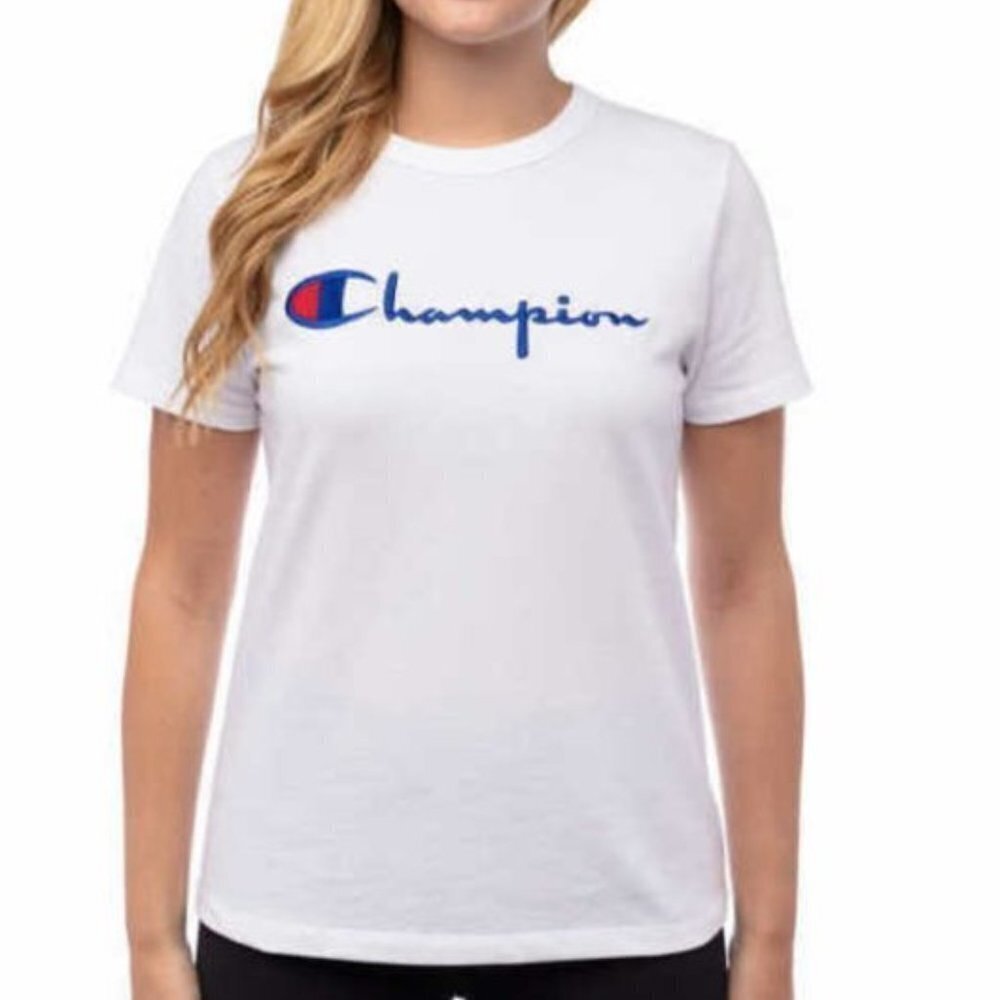 NWT - Champion Embroidered 100% Cotton Logo T-shirt - Size XXL